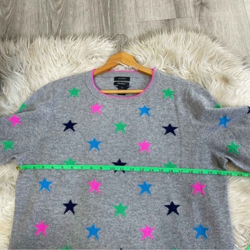 Halogen Cashmere Star‎ Print Colorful Sweater - Picture 5 of 8
